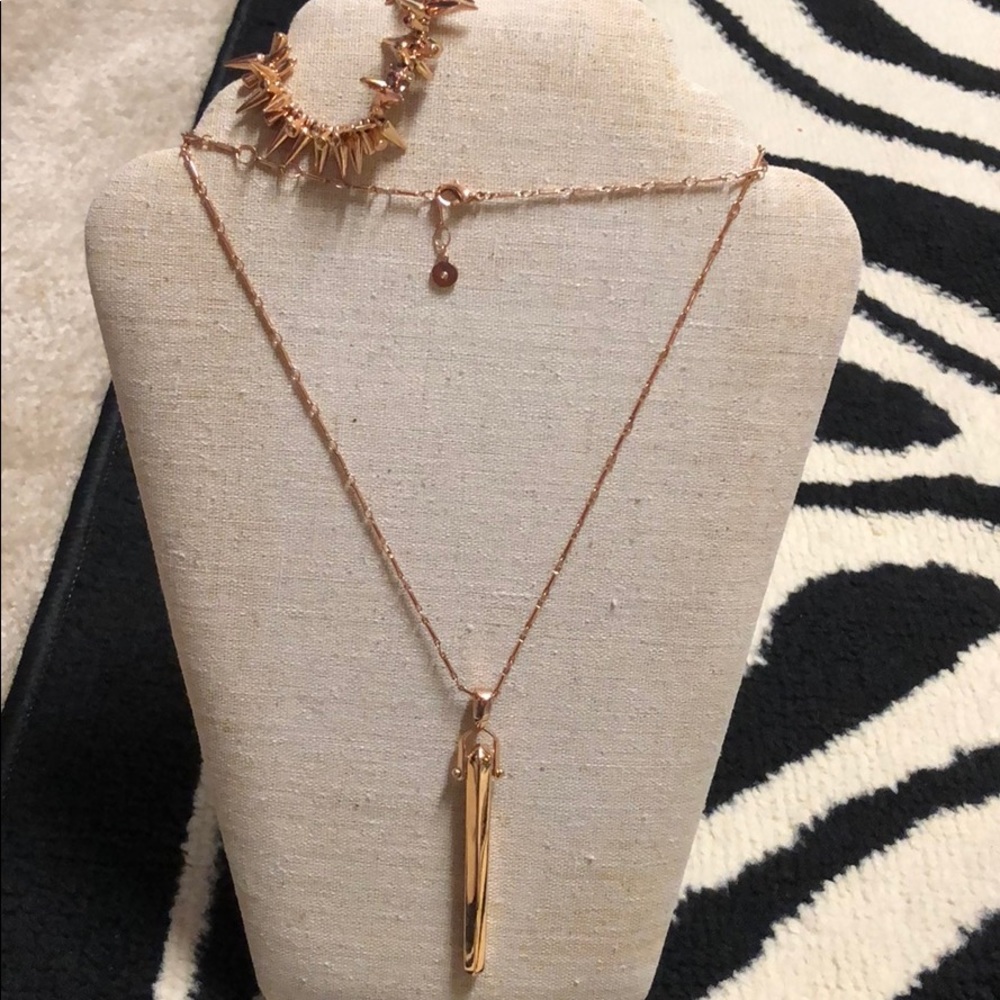 Stella & Dot Rebel Necklace & Bracelet Rose Gold